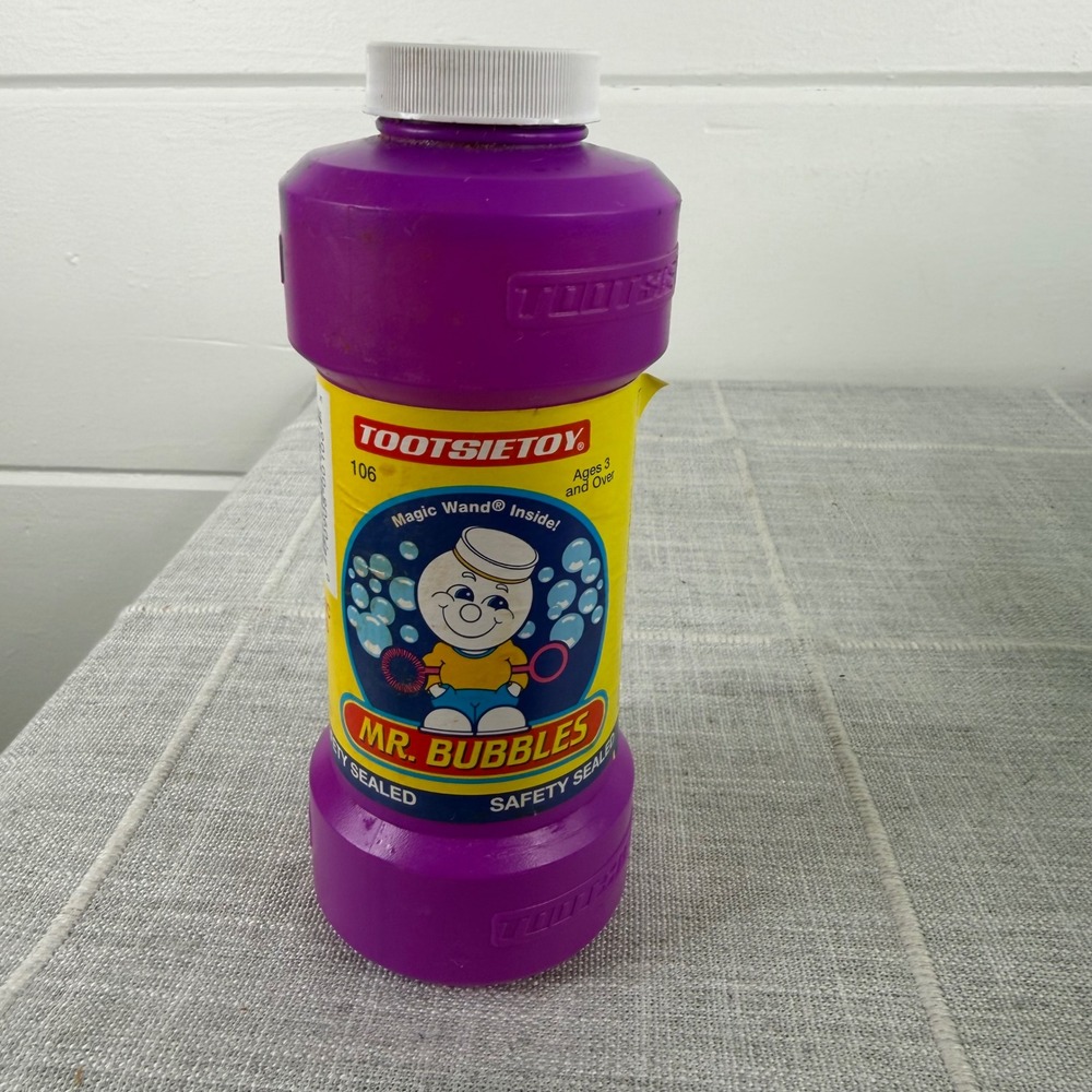 Tootsie Toy Mr Bubbles 16 Fl Oz Purple Jar with Magic Wand New *READ* - Picture 4 of 8